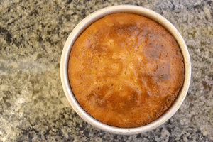 Due to extra sugars from the fruit, cake will caramelize on the outside more than usual. 