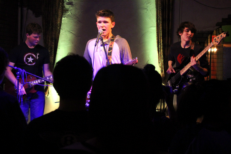 Williker plays to the audience at The Art Factory.