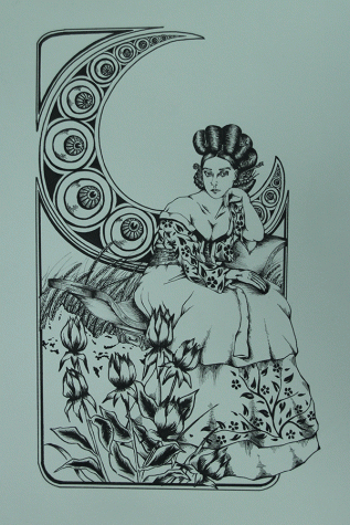 The last piece created in my collection last year — Kisaeng — drawn in pen and ink.