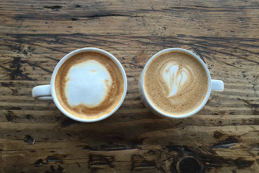 8 oz. Cappuccino and 8 oz. Mocha from The Filling Station. 