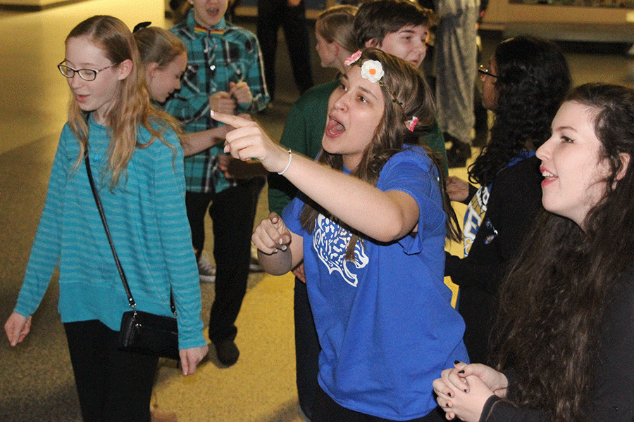 Swaying to the music, sophomore Emily Wagner belts out the lyrics to a One Direction song.