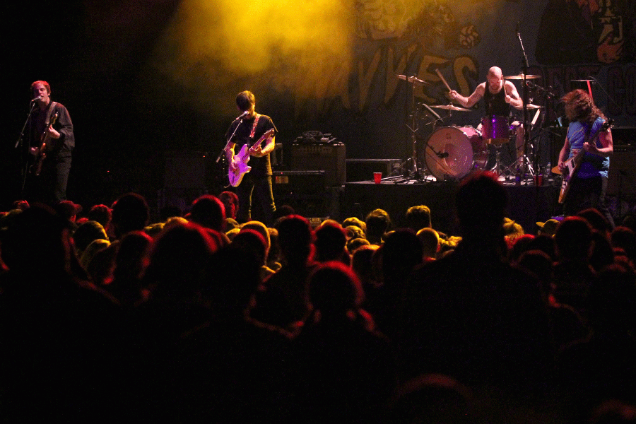 Surrounded by smoke, yellow lights and over 800 fans, Wavves plays at The Midland as part of the Summer Is Forever II tour on Friday, Feb. 26. The band played  an hourlong set for its co-headlining performance with Best Coast. 