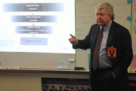 State Supreme Court justice talks to social studies class
