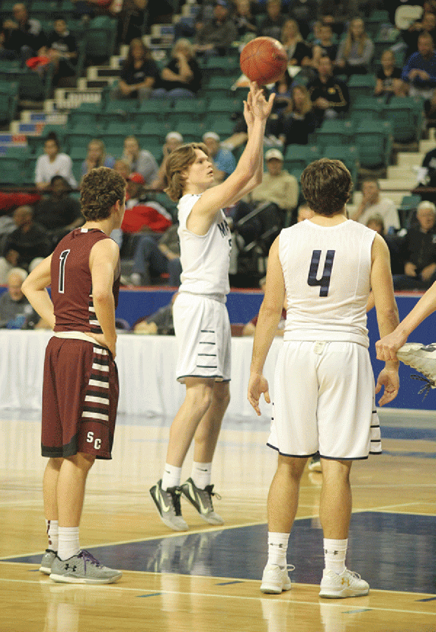 Sophomore Cooper Kaifes shoots a free throw.