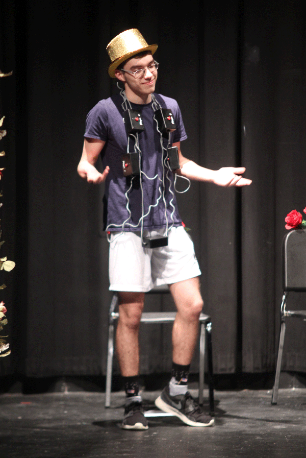 Junior Tom McClain shows off his Mill Valley gear.