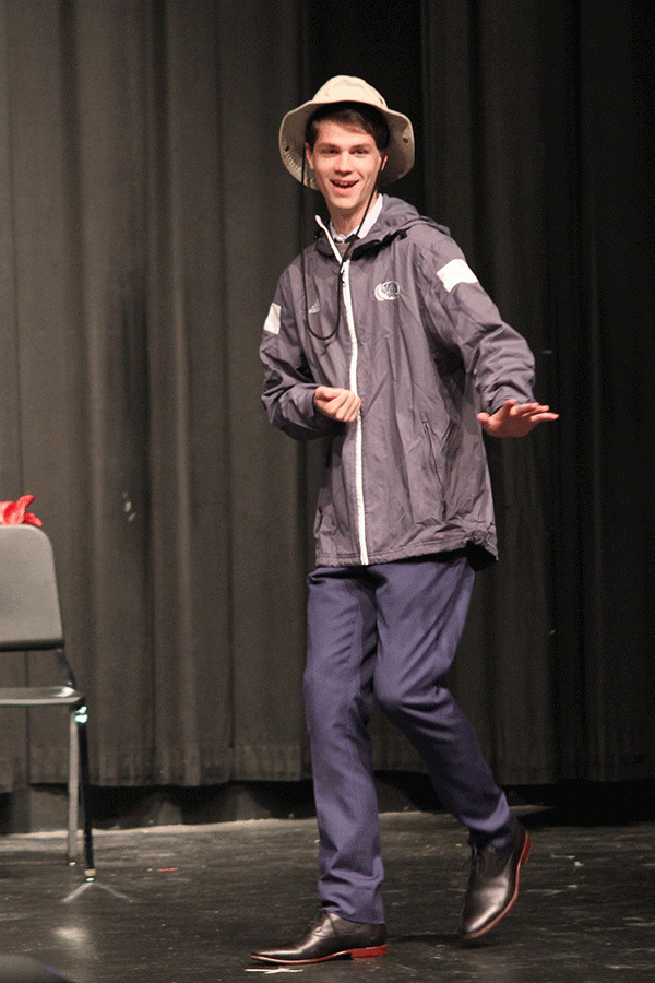 Senior Cooper Hutteger shows his Mill Valley gear.