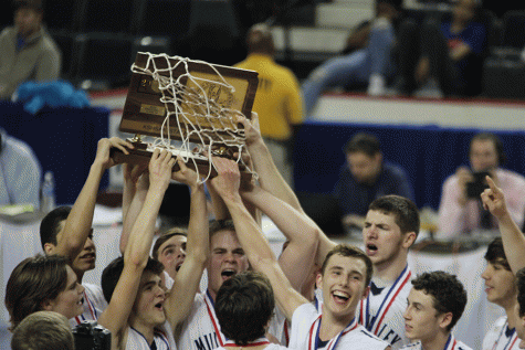 Seeing double: Boys basketball wins school’s second-ever athletic state championship