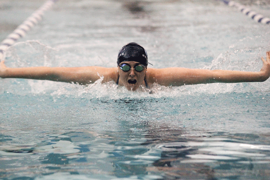 "With a hard practice, you know you're getting better and it really shows at the meets," junior Elaina Bartlow said.