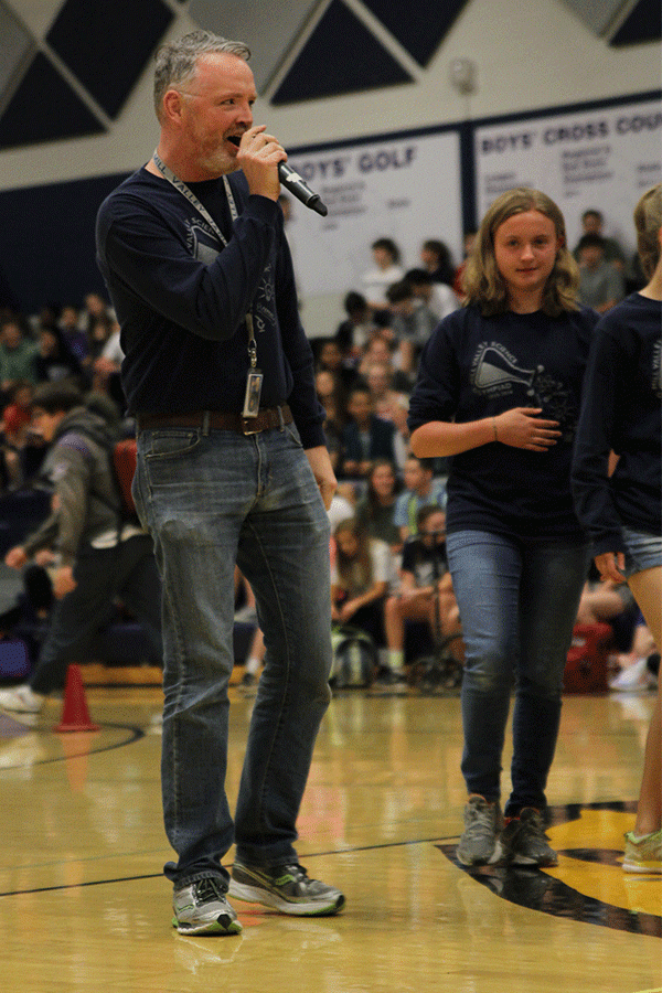 Science Olympiad sponsor Chad Brown recognizes Science Olympiad for their successful season. 