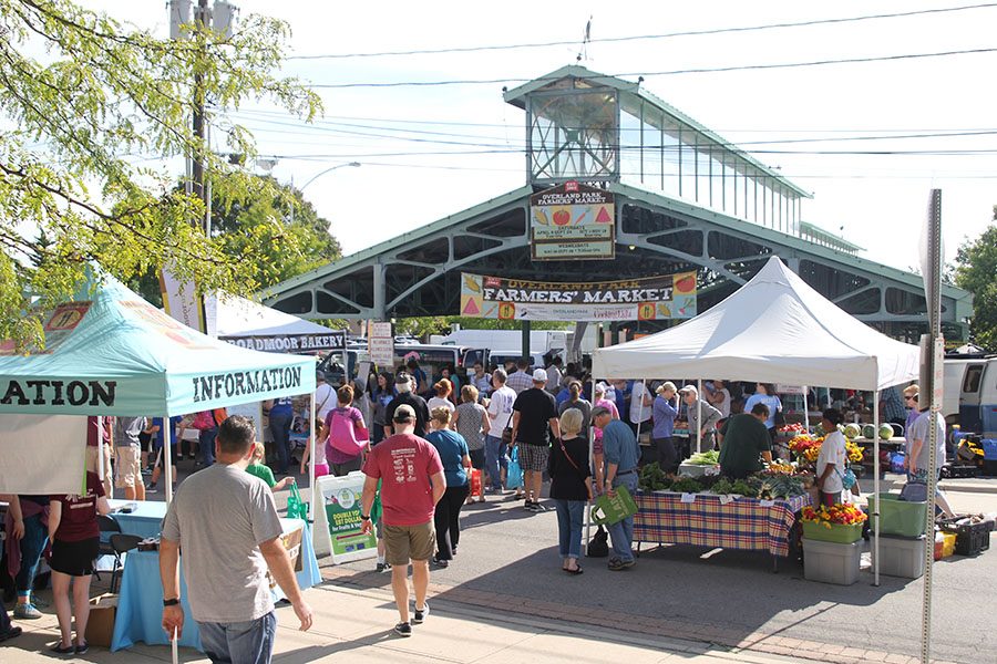 The Overland Park farmers market bustles with activity on Sunday, Sept. 4.