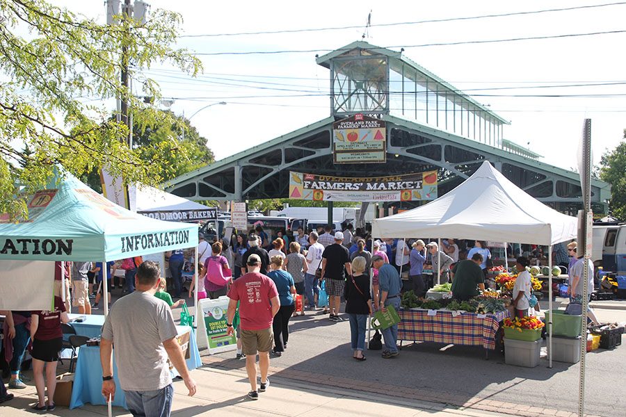 The Overland Park farmer's market bustles with activity on Sunday, Sept. 4.