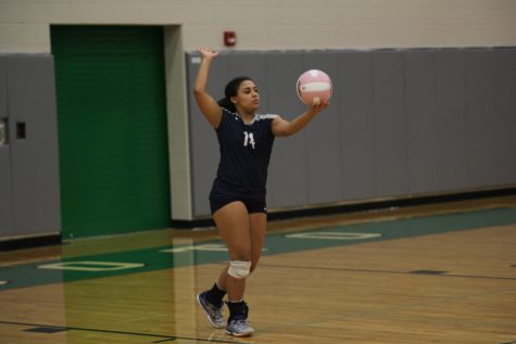 Volleyball falls to De Soto in three sets at Dig Pink game