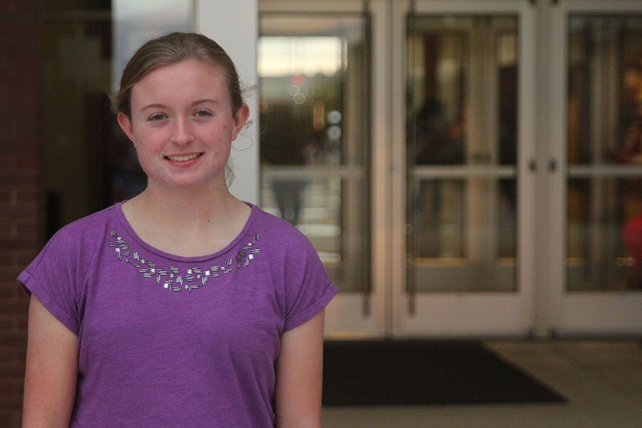 Sophomore Sydney Clarkin smile outside the doors of Westside Family Church on Wednesday, Oct. 12. I didnt really know much about God until going to church and reading my bible, Clarkin said. I know something that really pushed me into absolute faith is all the friends ive made and the leaders that I encountered they showed me the love of God.