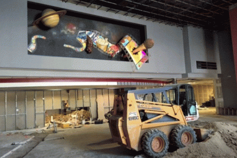 The complete makeover of the lobby includes the eventual addition of a kitchen-like concession area and a more modern aesthetic, as opposed to the limited food options and ‘90s vibe beforehand.