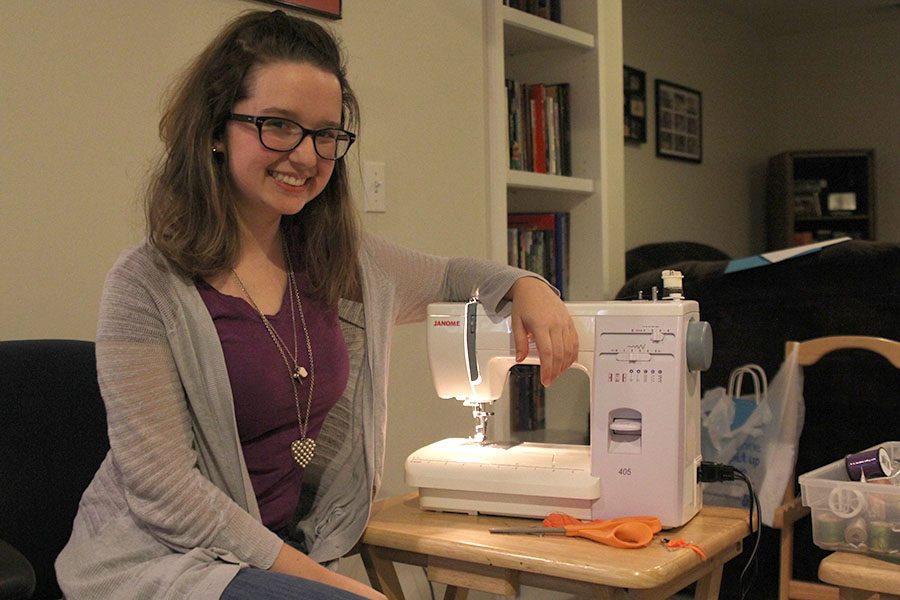 After starting by sewing her junior year homecoming dress, senior Melissa Kelly continues to sew clothes for herself. “It’s mostly trial and error, trying to problem solve to figure out how I can put something together,” Kelly said. 
