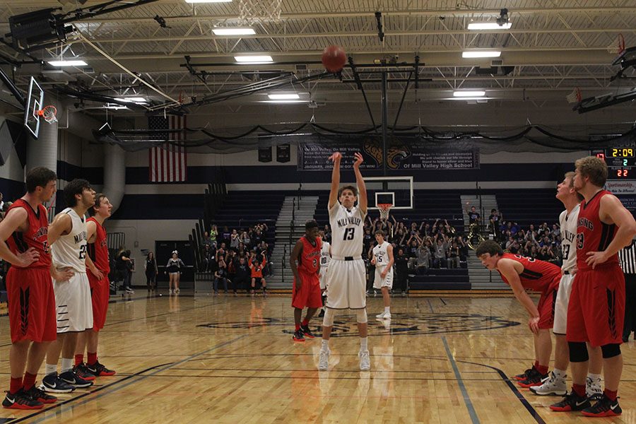 Senior Jansen McCabe shoots a free throw. 