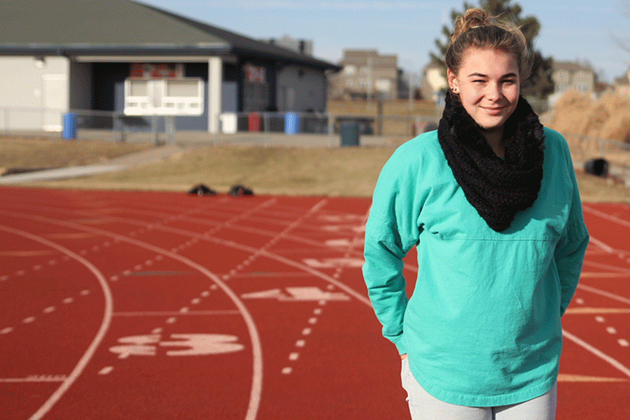 For junior Trinity Wilson, the track is liberating. Not only can she express herself through her various track events, Wilson says that her coaches also push her past the limits of I can only do this.