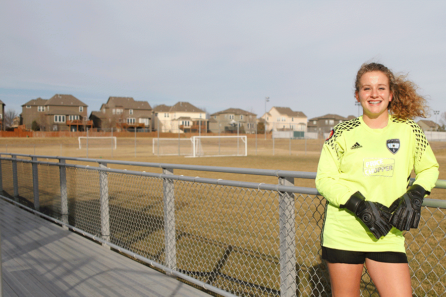 Long hours spent at the soccer goal result in a life-long love of soccer for sophomore Grace Goetsch