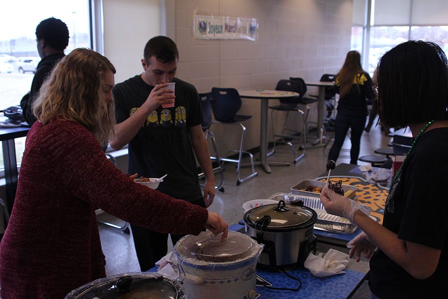 Students enjoyed a variety of food at Mardi Gras on Friday, Feb. 24.