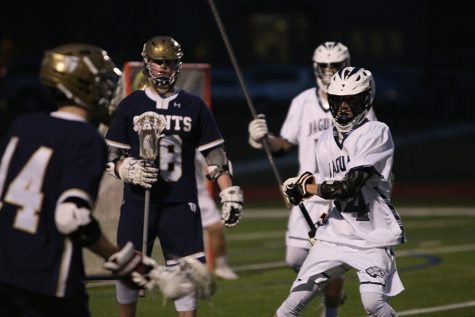 Lacrosse team falls to Aquinas at home