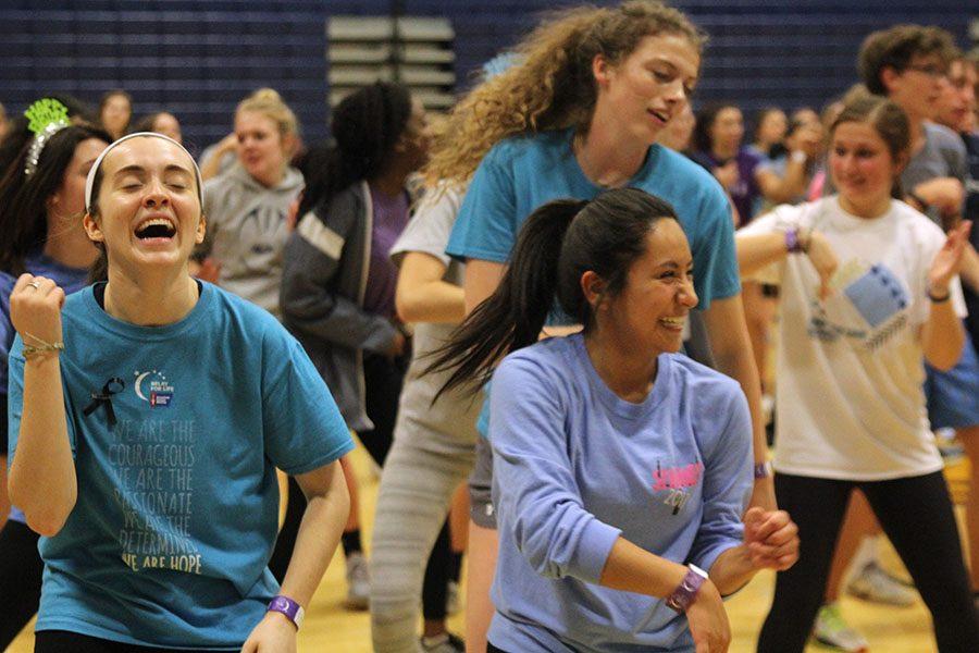 Senior Savannah Chappell participates in Zumba.