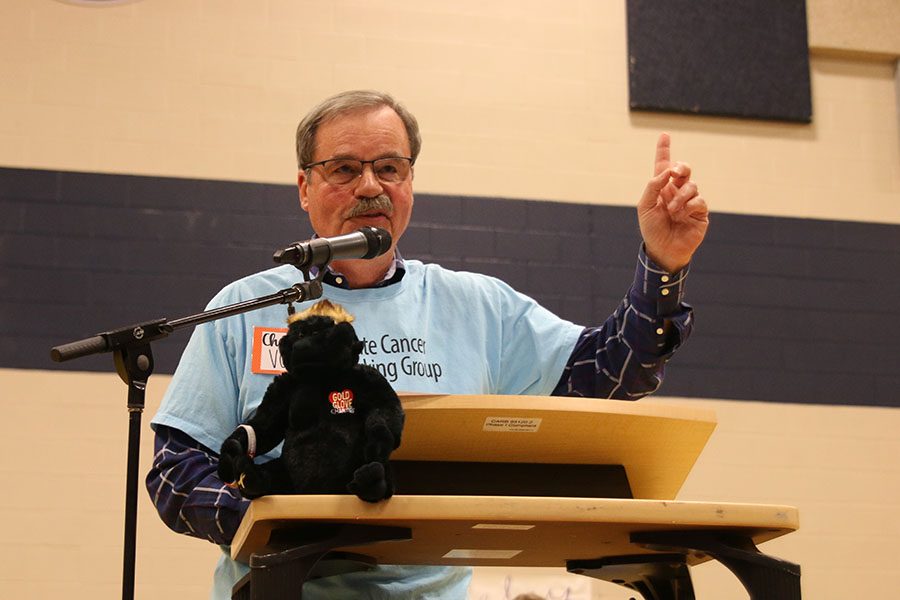 Guest speaker speaks during the opening ceremony. 