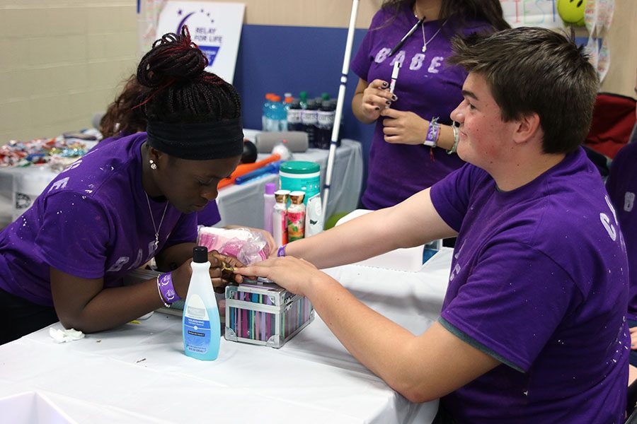 Students participate in camp fundraising activities.