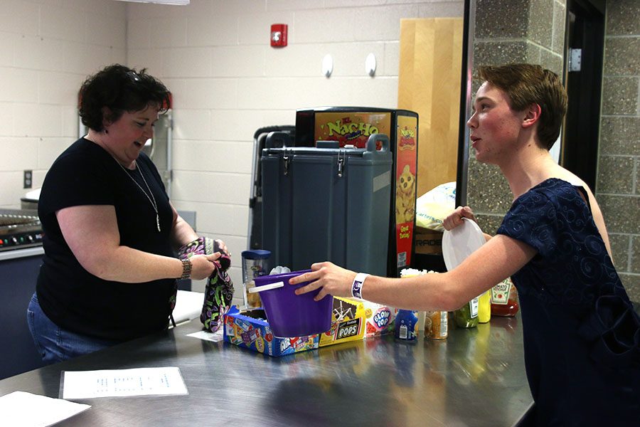 Junior Tyler Orbin raises money after competing in the Mr. Relay competition. 