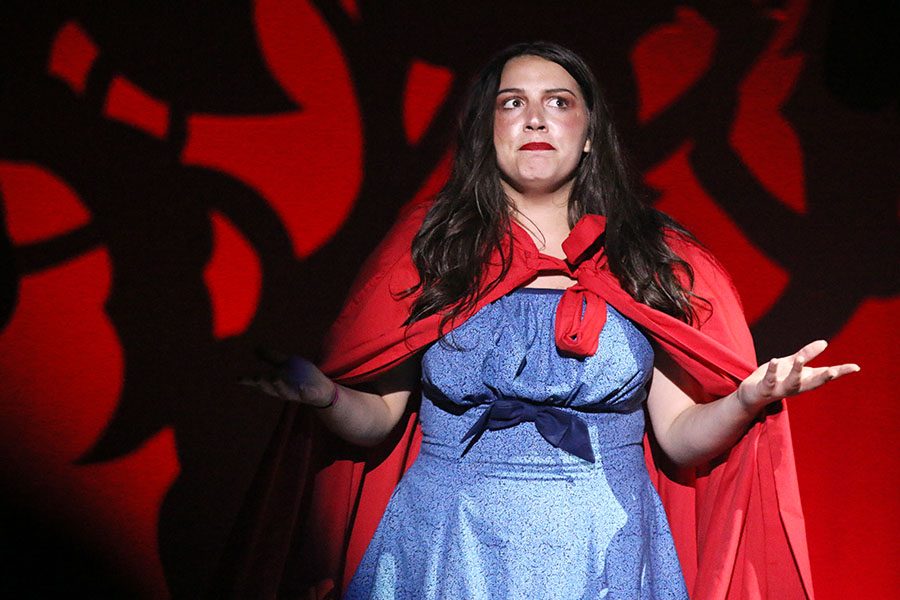 Little Red Riding Hood, played by junior Natasha Roh, sings "I Know Things Now" after being saved by the Baker.