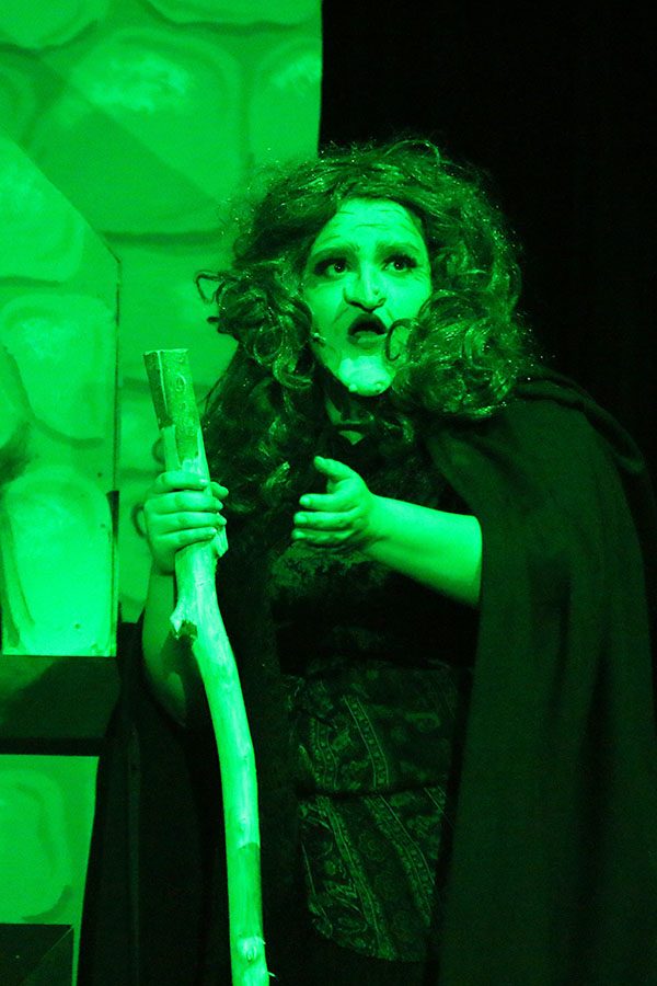 The Witch, played by sophomore Lindsey Edwards, sings "Witch's Rap."