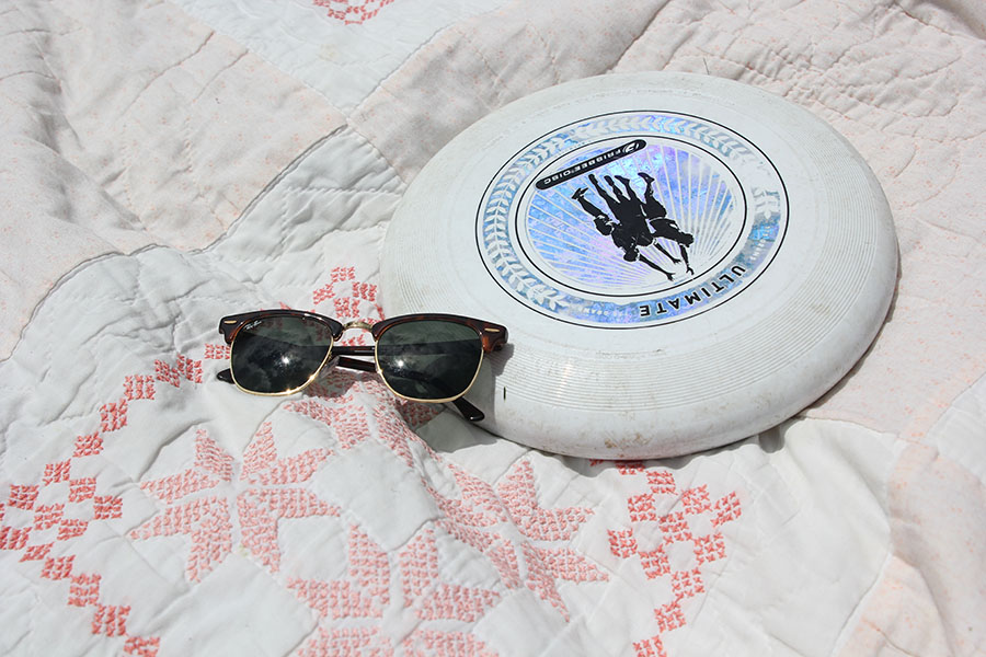 Bring sunglasses to protect your eyes and a frisbee to keep you busy. 