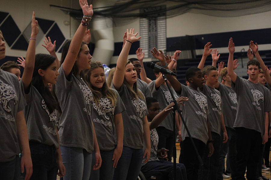 During the choir concert Mixed choir dances.