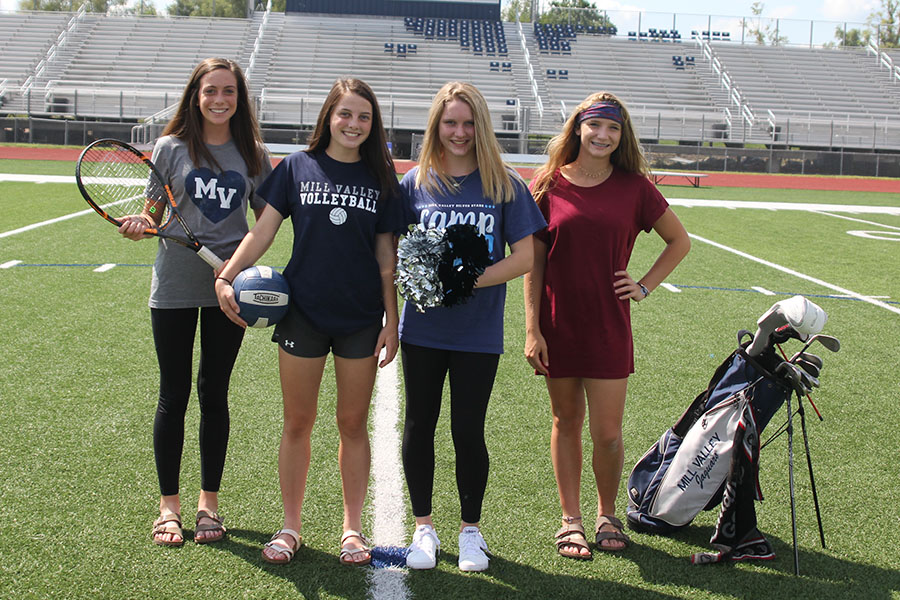 Freshmen Sophie Lecuru, Kinley Drummond, Lauren Jarvis and Caroline Lawson prove to be essential to their individual sports.