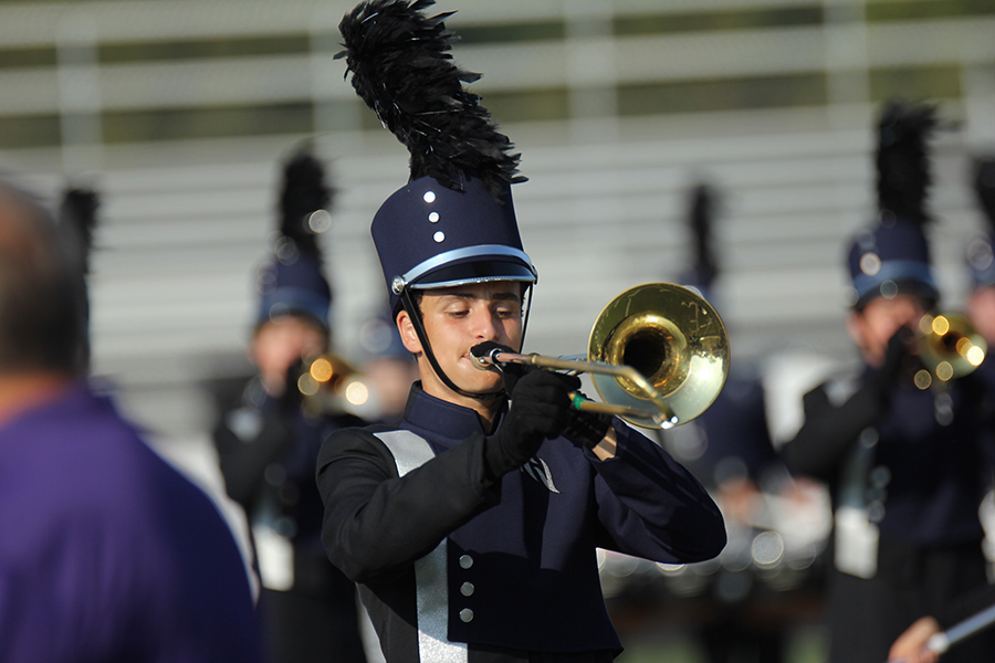 Junior Mathew Turner concentrates as he performs. 