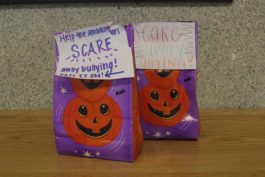 The Ambassadors went out to boo classrooms on Monday, Oct. 23 to raise awareness for bullying.