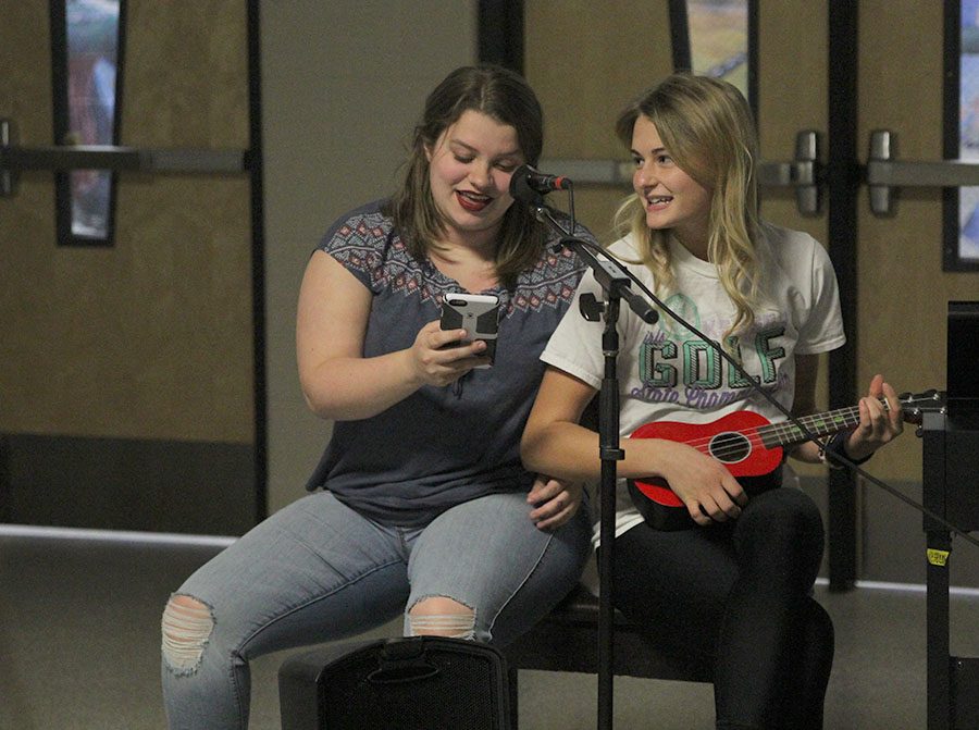 Junior Lindsey Edwards and senior Bella Hadden perform Riptide by Vance Joy.