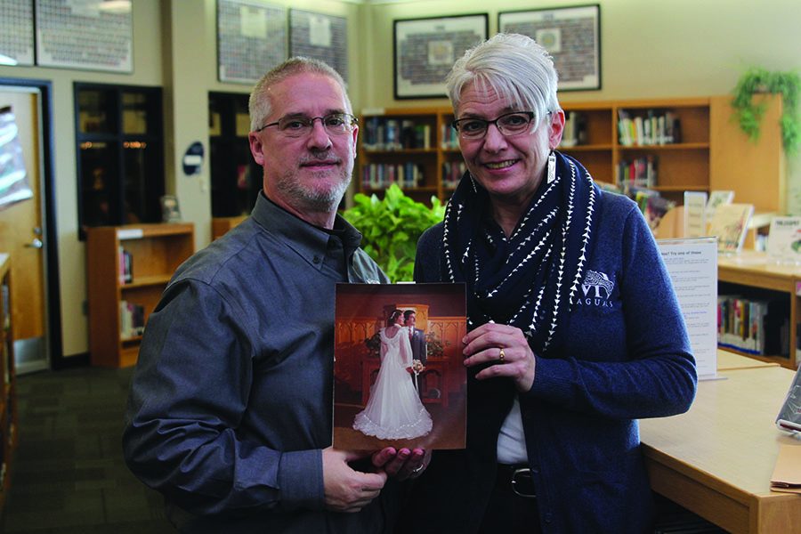 Working together since the opening of the school, gifted service facilitator Carmen Shelly and media center specialist Andy Shelly have worked together for 22 years, including previously working together at Desoto High School.
