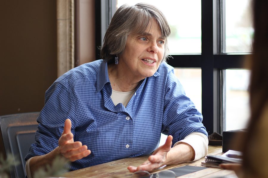 At an interview with the JagWire, Mary Beth Tinker answers questions.    