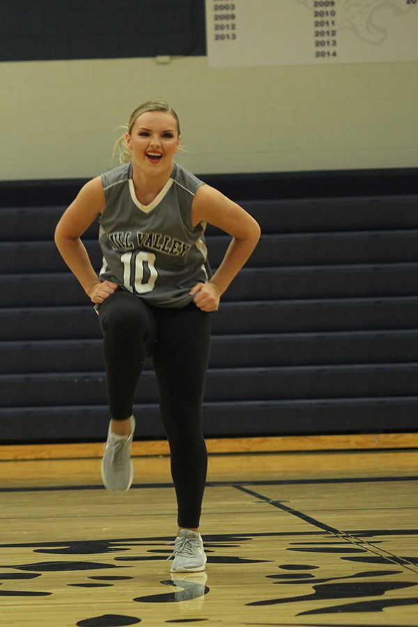 Senior Emmy Bidnick performes in the hip hop routine. 