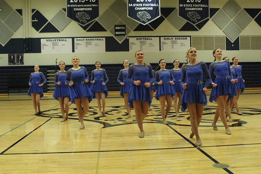 Junior Bella Line walks close to the crowd at the end of the performance.