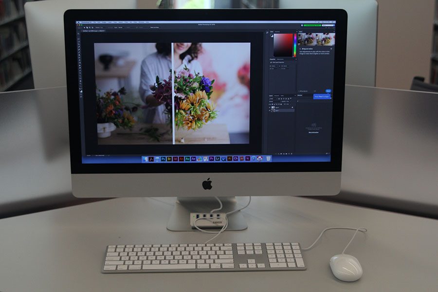 Software programs like Adobe Photo Shop and Indesign can be accessed by anyone with a Johnson County library card. 