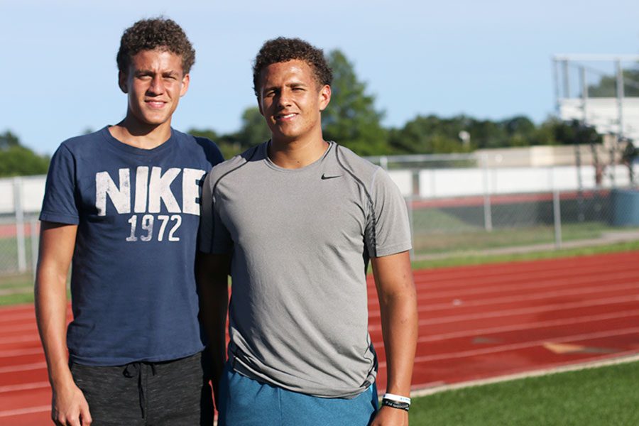 After transferring from Lawrence Free State High School during the 2017-18 school year, junior Marcus Preston and senior Jordan Preston start for the varsity football team.