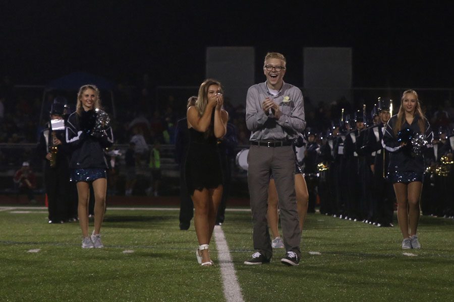 Senior+Lilli+Milberger+bring+her+hands+to+her+face+in+surprise+after+being+announced+homecoming+queen.