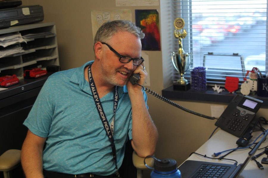 At the beginning of the day, physics teacher Chad Brown reads the daily announcements for the day. “Sometimes I will go and look up quotes or jokes if I feel like including that but most of the time I read announcements that I need to include,” Brown said. “I incorporate jokes because it’s easier to hear a friendly voice in the morning to get your day started.”