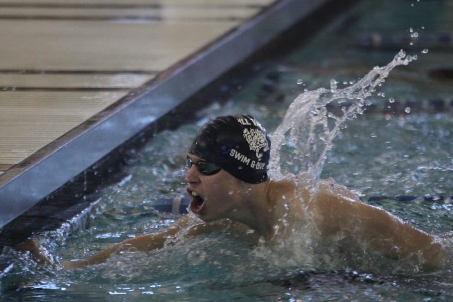 Senior Chris Sprenger placed second in the state for the 200 yard individual medley. “I enjoy the 200 IM, because it shows all of skill in all the stokes and not just one. I pride myself in being a well rounded swimmer, in that, I am not terrible at any stroke so the [Individual Medley] so that really appeals to me in that way,” said Sprenger. “After the 200 IM I felt really really good, obviously I wanted to win, but it was a personal best time [for me], so [I couldn’t] be upset with that.” 