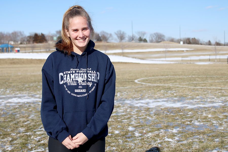 Having been playing club soccer for 12 years, sophomore Emma Schieber — at Stump Park on Tuesday, March 5 — now serves as team captain of her KC Fusion soccer team.