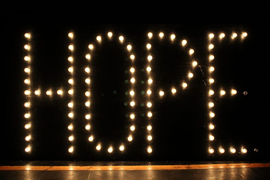 At 11 pm, students walked a path of Luminaria bags during the Luminaria Ceremony in order to remember and honor those affected by cancer. 