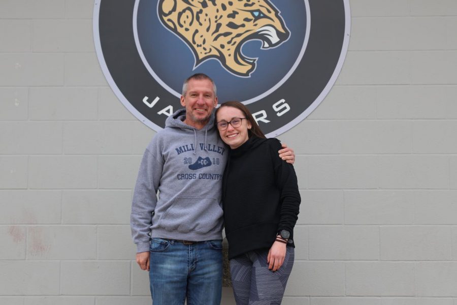 Senior Delaney Kemp and head Track and Field and Cross Country coach Chris McAfee have had a coach-athlete relationship for the last four years. “ [Kemp] understands that is a role that doesn’t change on a bad day,” McAfee said “she has taken that to heart and done such a tremendous job with that.” 