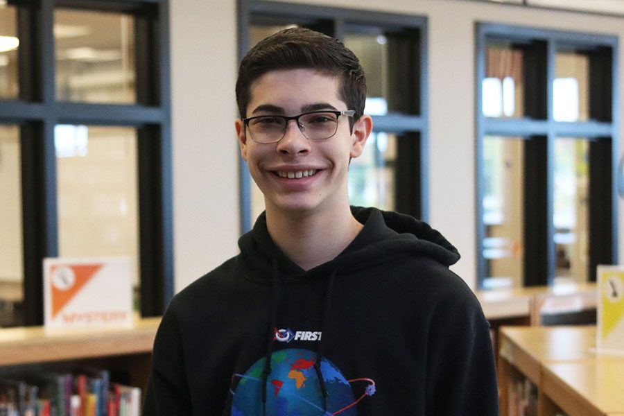 Student tech Alex Whipple enjoys helping his school with technology trouble