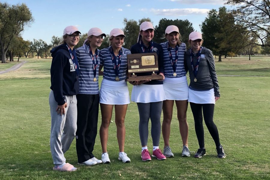 The+girls+golf+team+placed+second+at+state+with+a+total+score+of+713+Tuesday%2C+Oct.+23.++